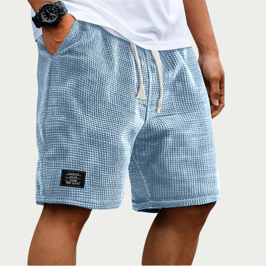 Relaxed-Fit Waffle Knit Shorts