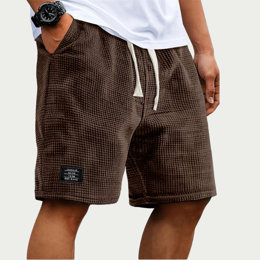 Relaxed-Fit Waffle Knit Shorts