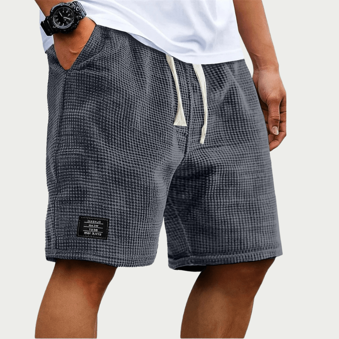 Relaxed-Fit Waffle Knit Shorts