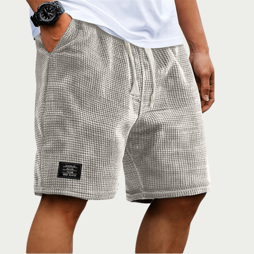 Relaxed-Fit Waffle Knit Shorts