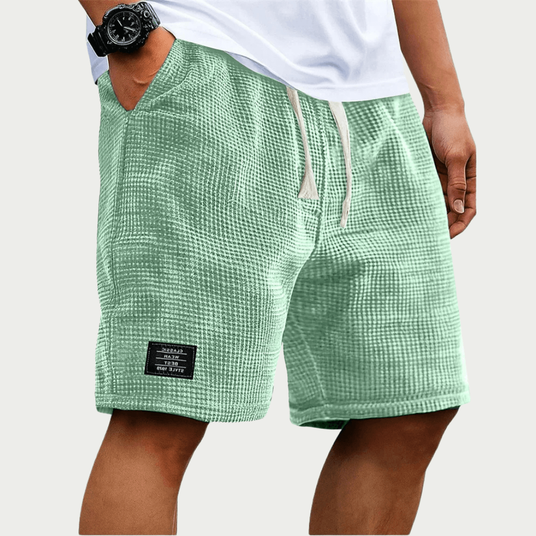 Relaxed-Fit Waffle Knit Shorts
