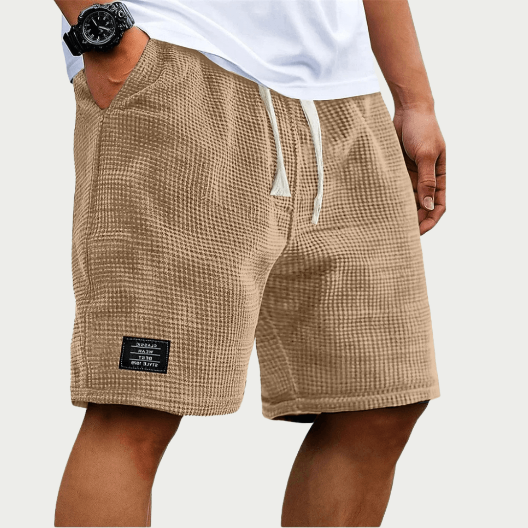 Relaxed-Fit Waffle Knit Shorts