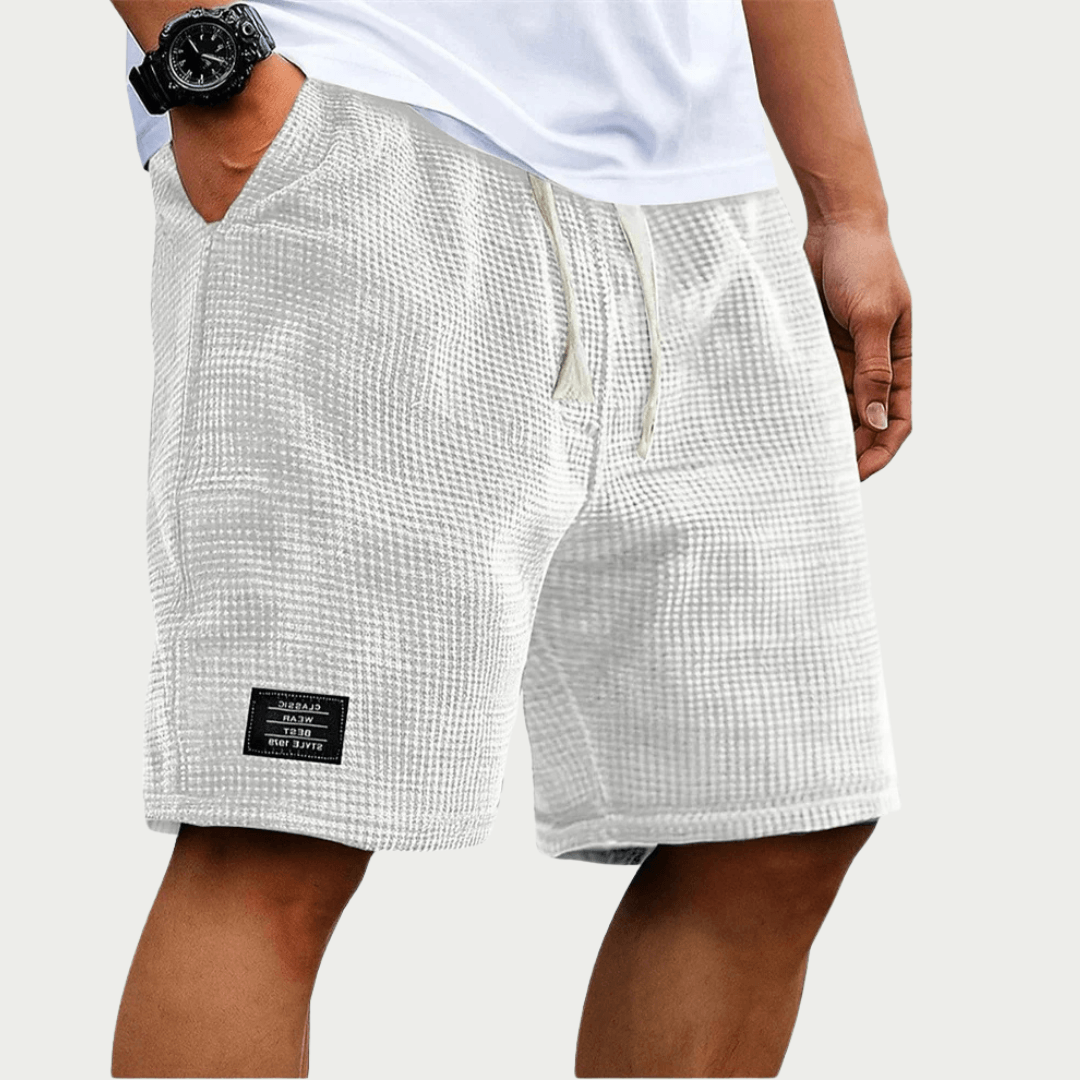 Relaxed-Fit Waffle Knit Shorts