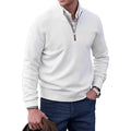 Men's Quarter-Zip Raglan Knit Sweater