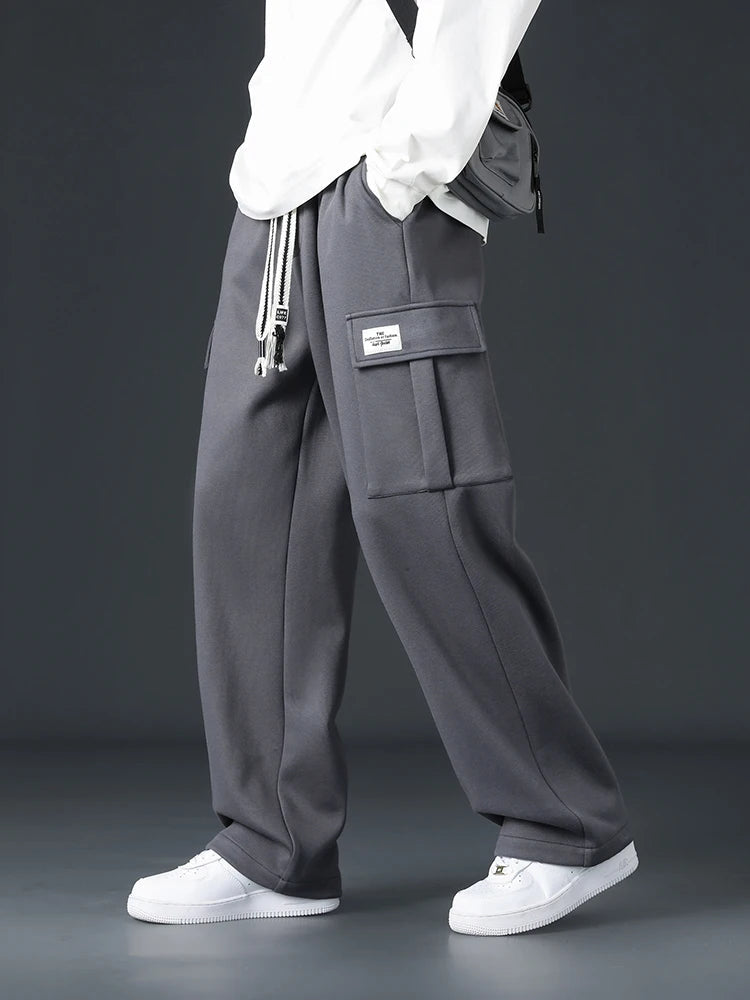 Everyday cargo sweatpants, styled front view