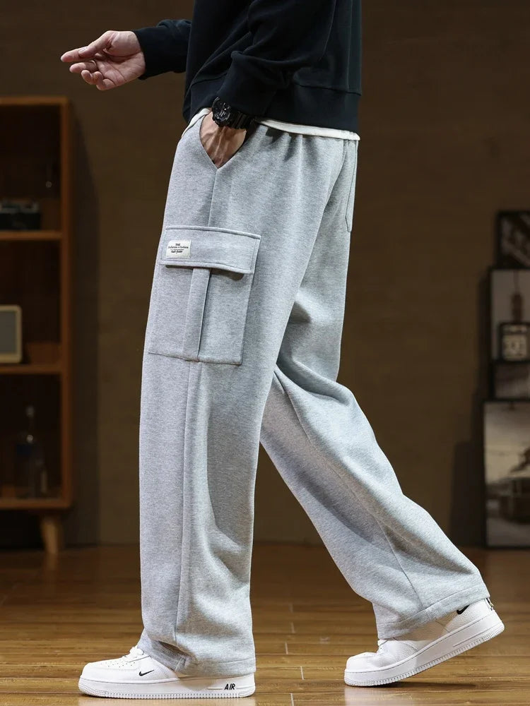 Cargo utility sweatpants, front view