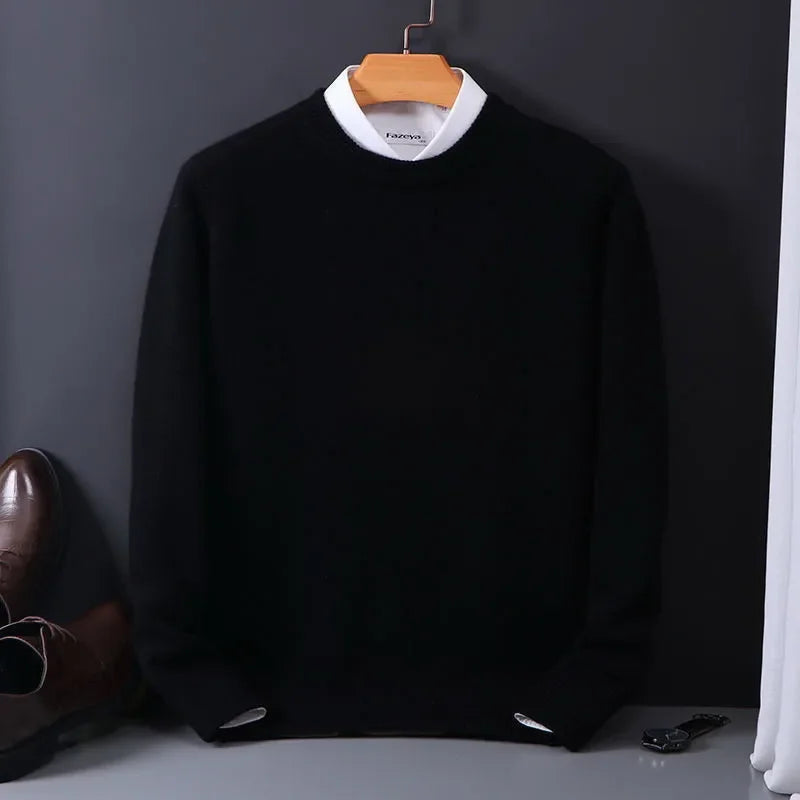 Refined buttery soft pullover, black color view