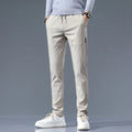Slim fit cotton trousers, front view
