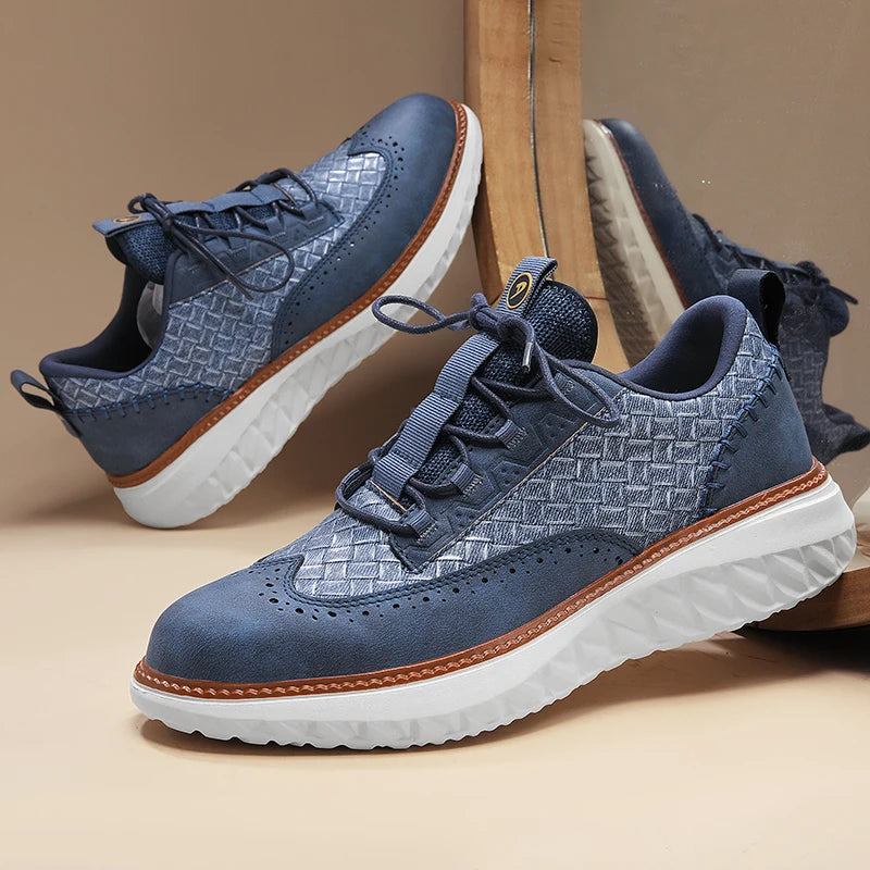Breathable orthopedic casual sneakers, worn front view