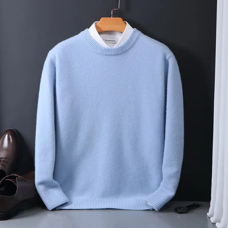 Refined buttery soft pullover, sky blue color view