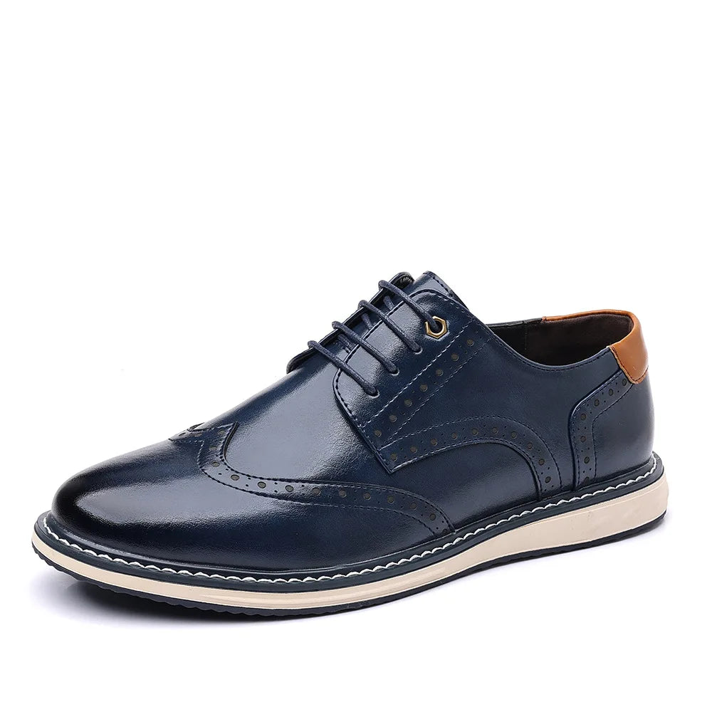 Brogue-inspired lace-up oxfords, side profile