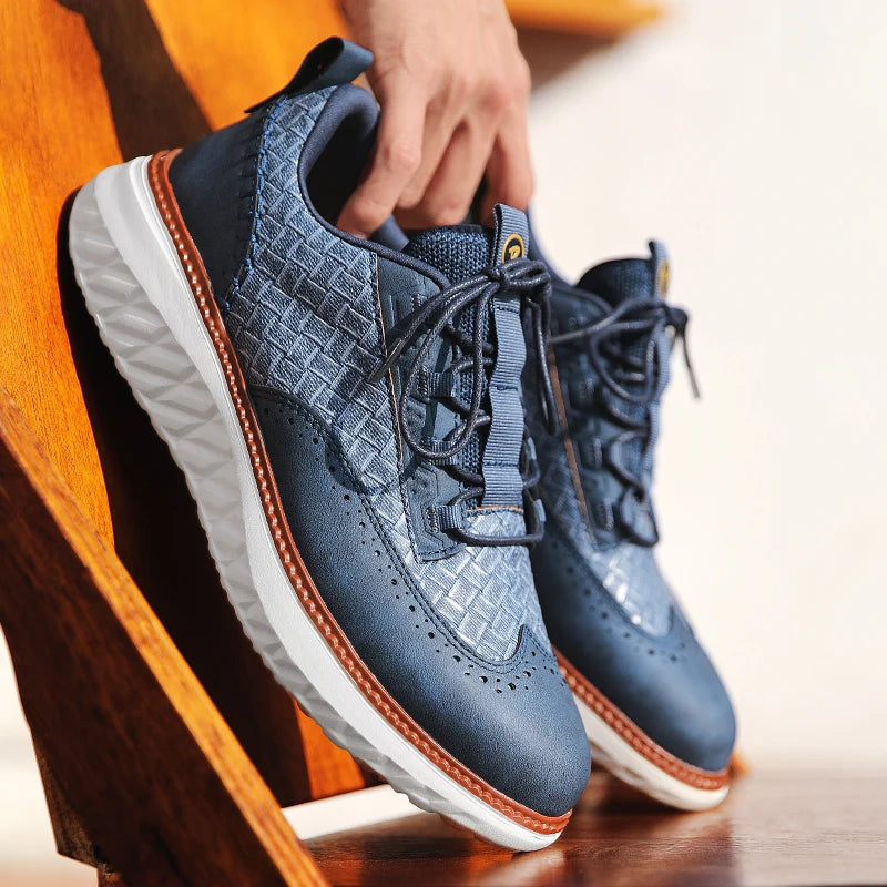 Breathable orthopedic casual sneakers, styled front view