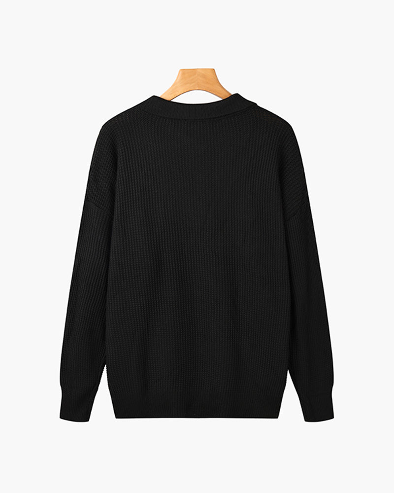 Men's Ribbed Half-Zip Pullover