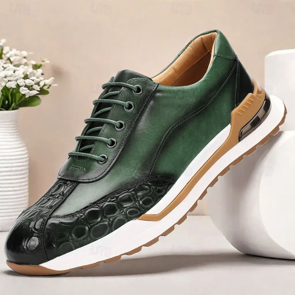 Sleek padded ankle sneakers, front view