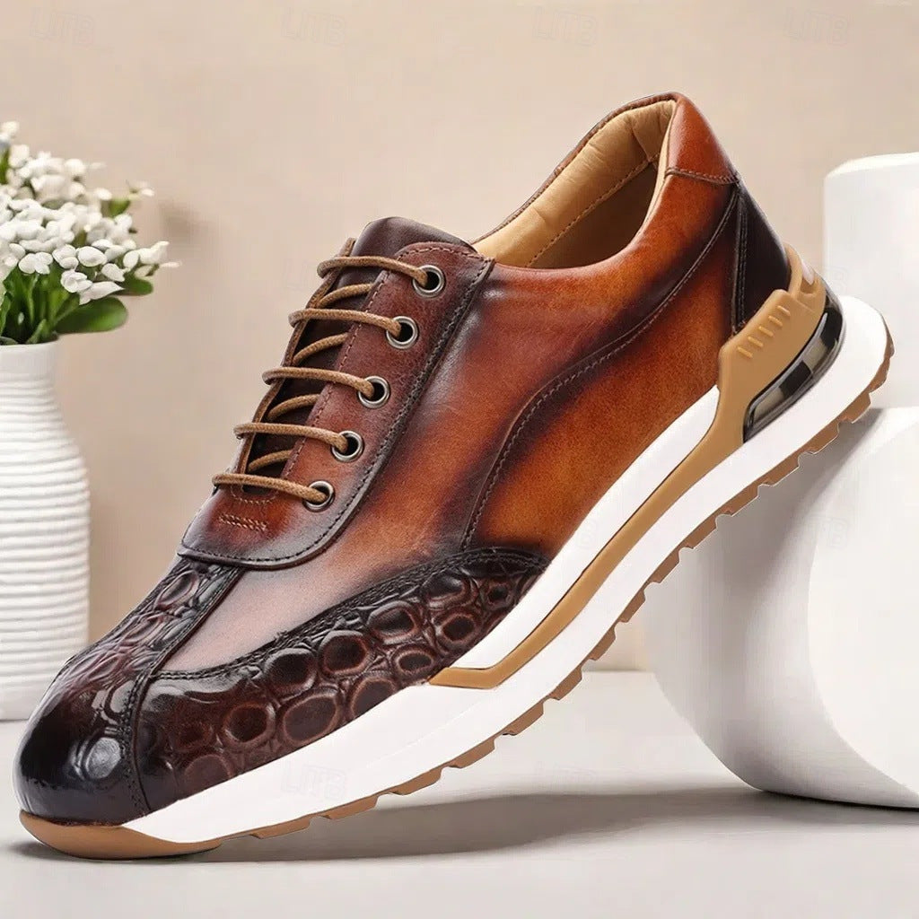Sleek padded ankle sneakers, close-up detail