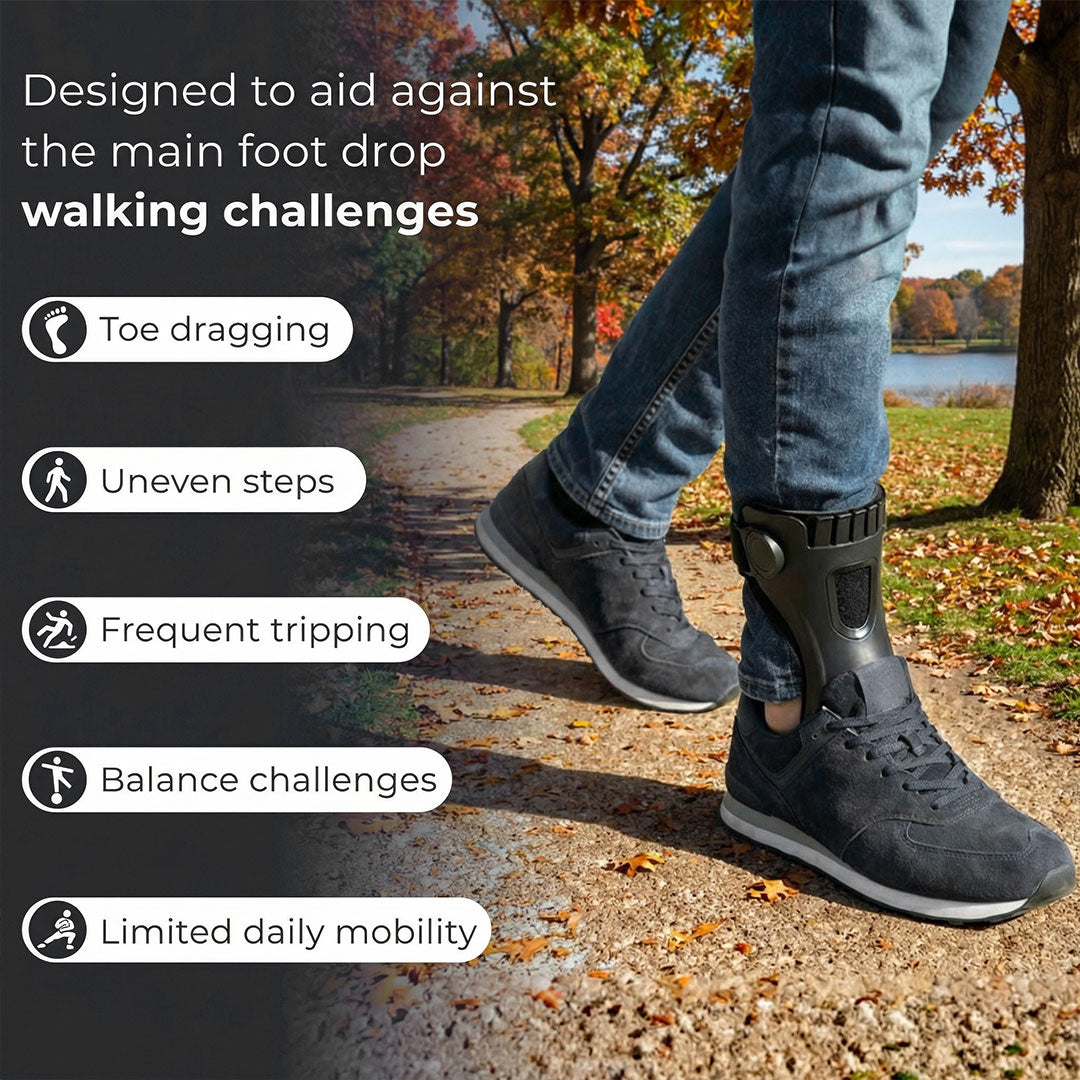Adjustable Ankle Foot Orthosis Drop Foot Brace