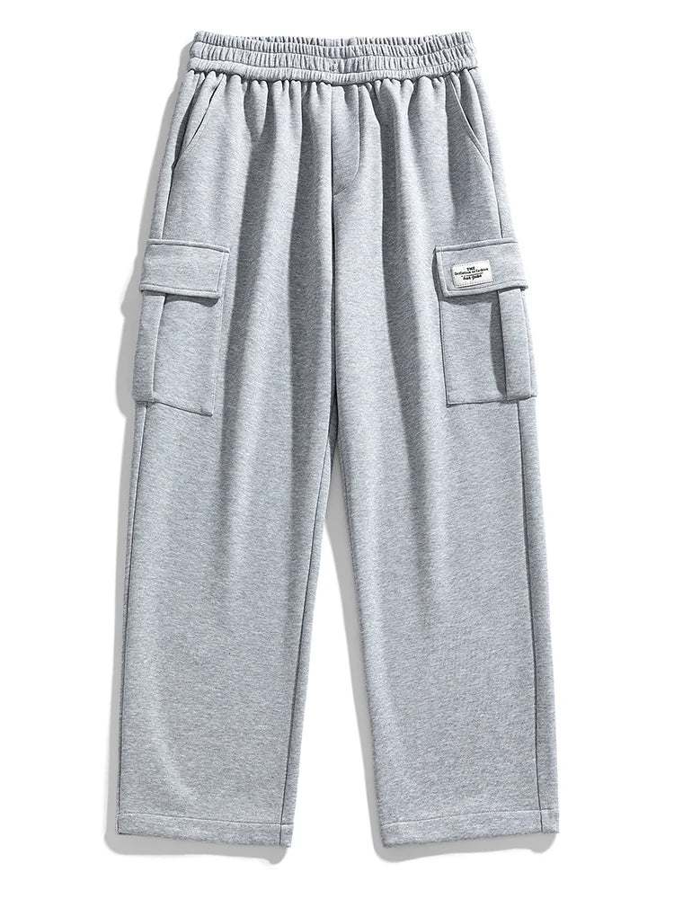 Everyday cargo sweatpants, full look styled view