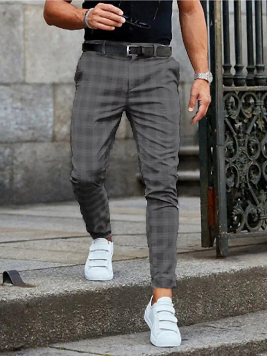 Sharp slim fit trousers, grey color view