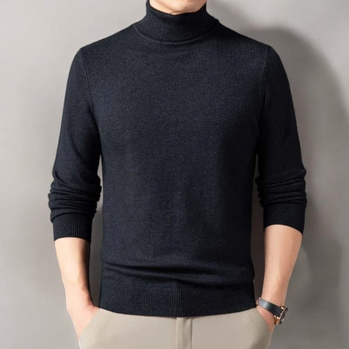 Luxe turtleneck sweater, close-up detail