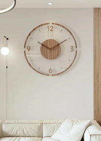 Scandinavian Minimalist Solid Wood Wall Clock