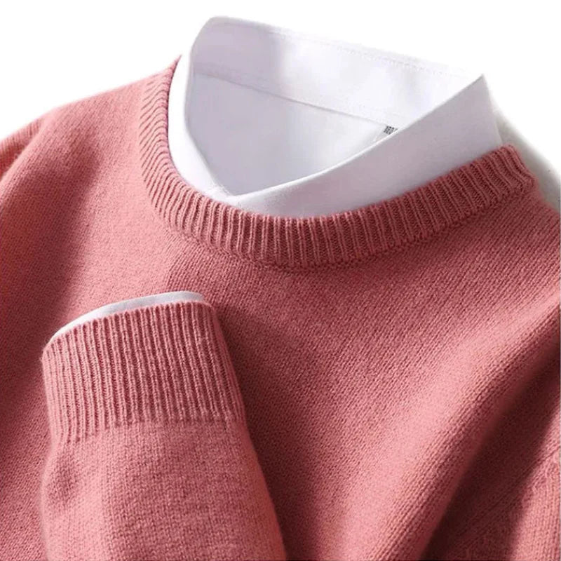 Men's Ribbed Crew Neck Sweater