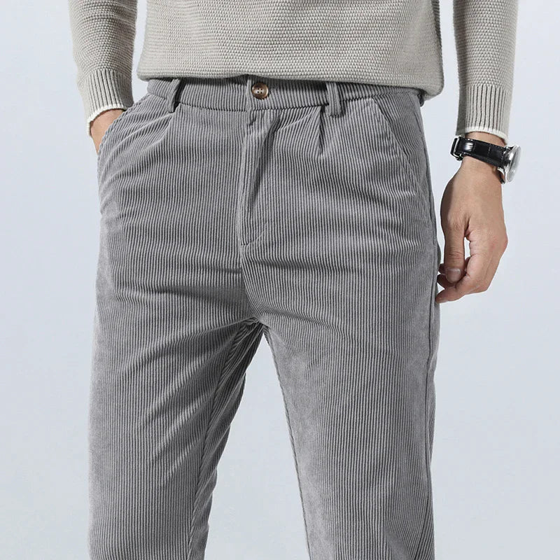 Elegant everyday pocket trousers, grey color view