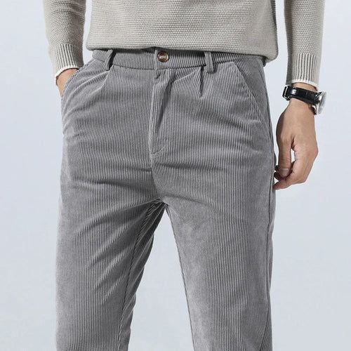 Elegant everyday pocket trousers, grey color view