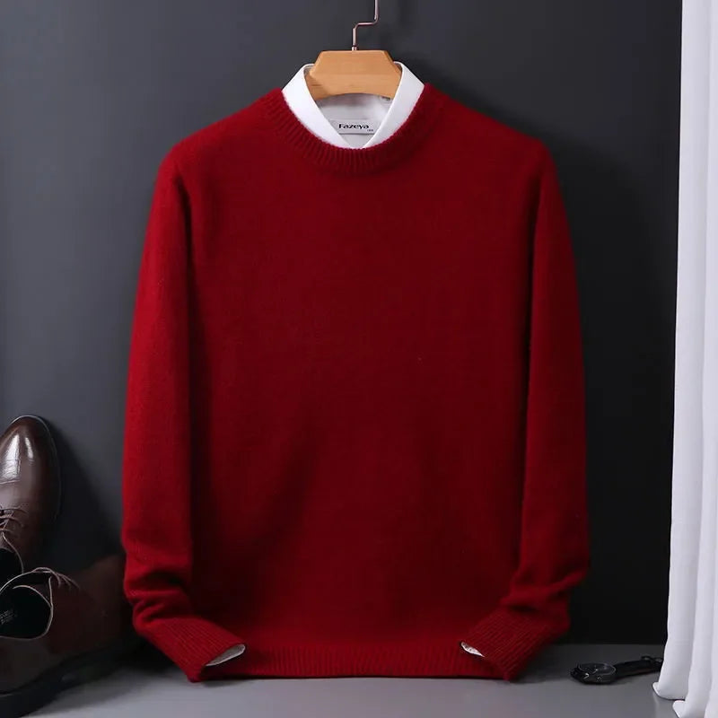 Refined buttery soft pullover, red color view