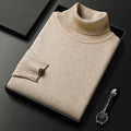 Luxe turtleneck sweater, front view