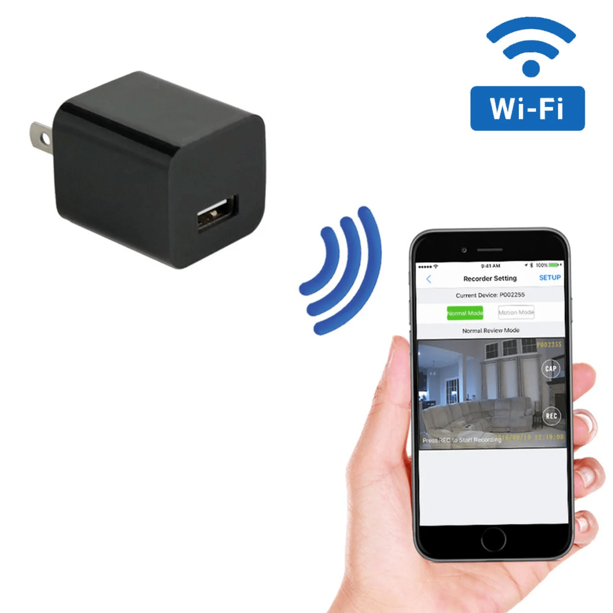 1080P HD USB Wall Charger Security Camera