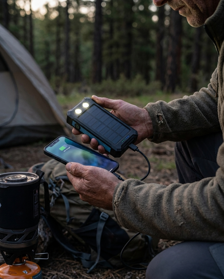 Solar Waterproof Power Bank External Battery