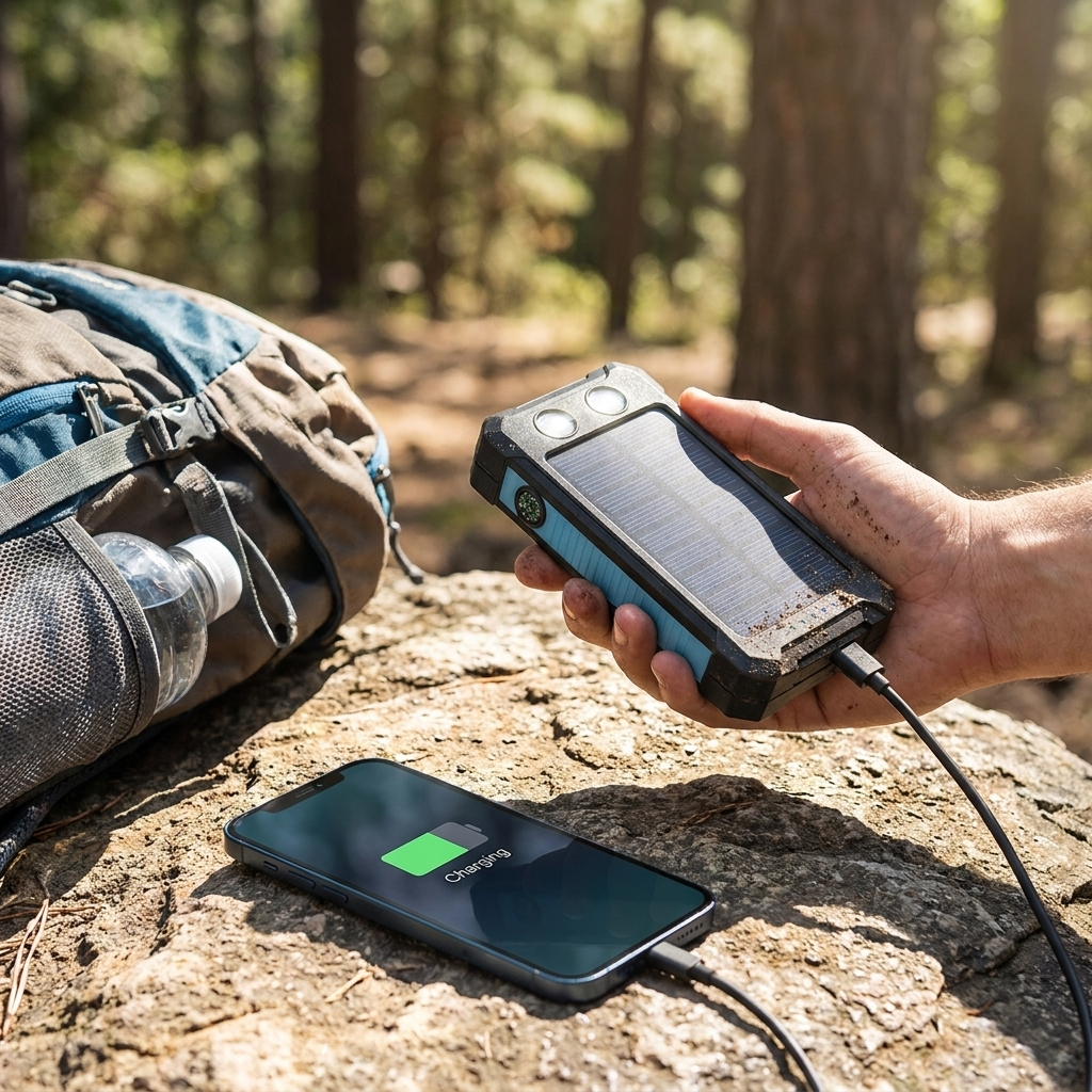 Solar Waterproof Power Bank External Battery