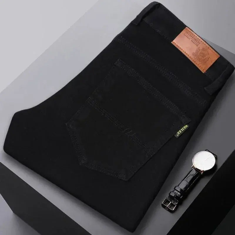Slim straight-leg tailored pants, texture close-up