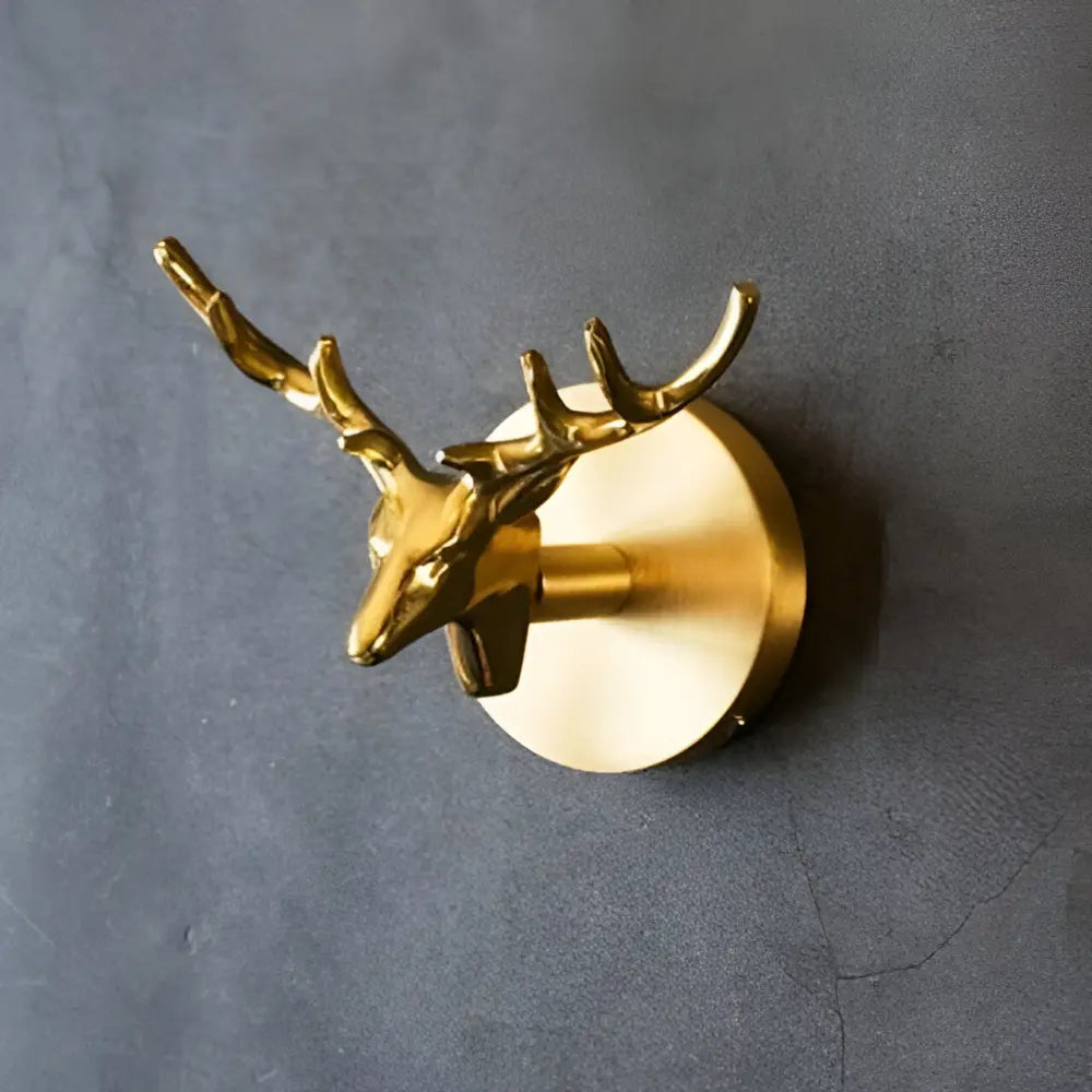 Solid brass animal wall hook with goldfish design, gold finish