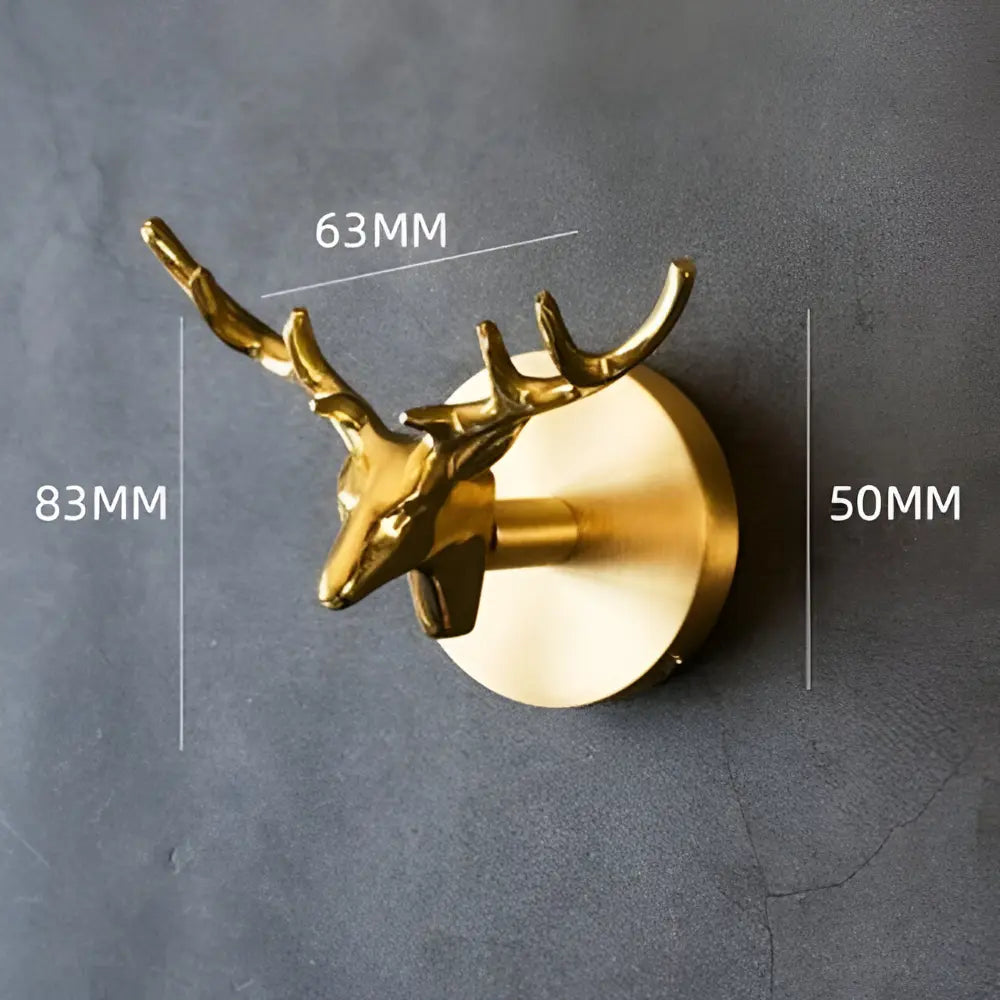 Solid Brass Animal Wall Hook Gold Finish