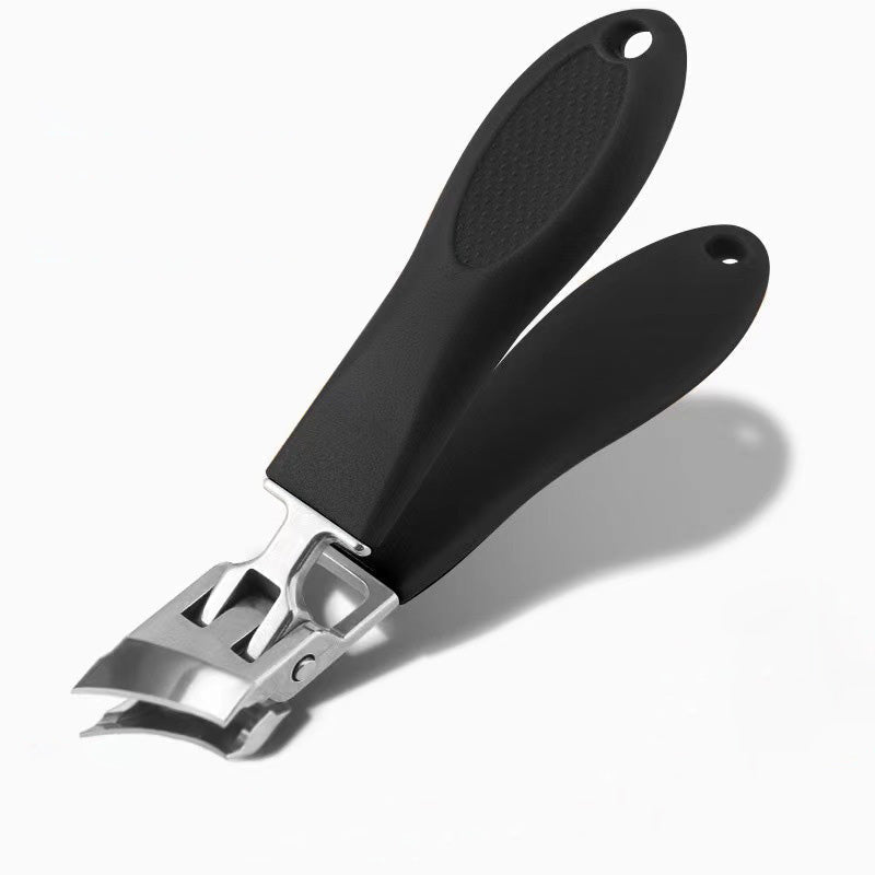 Black extra-wide heavy-duty nail clipper with metal cutting jaws