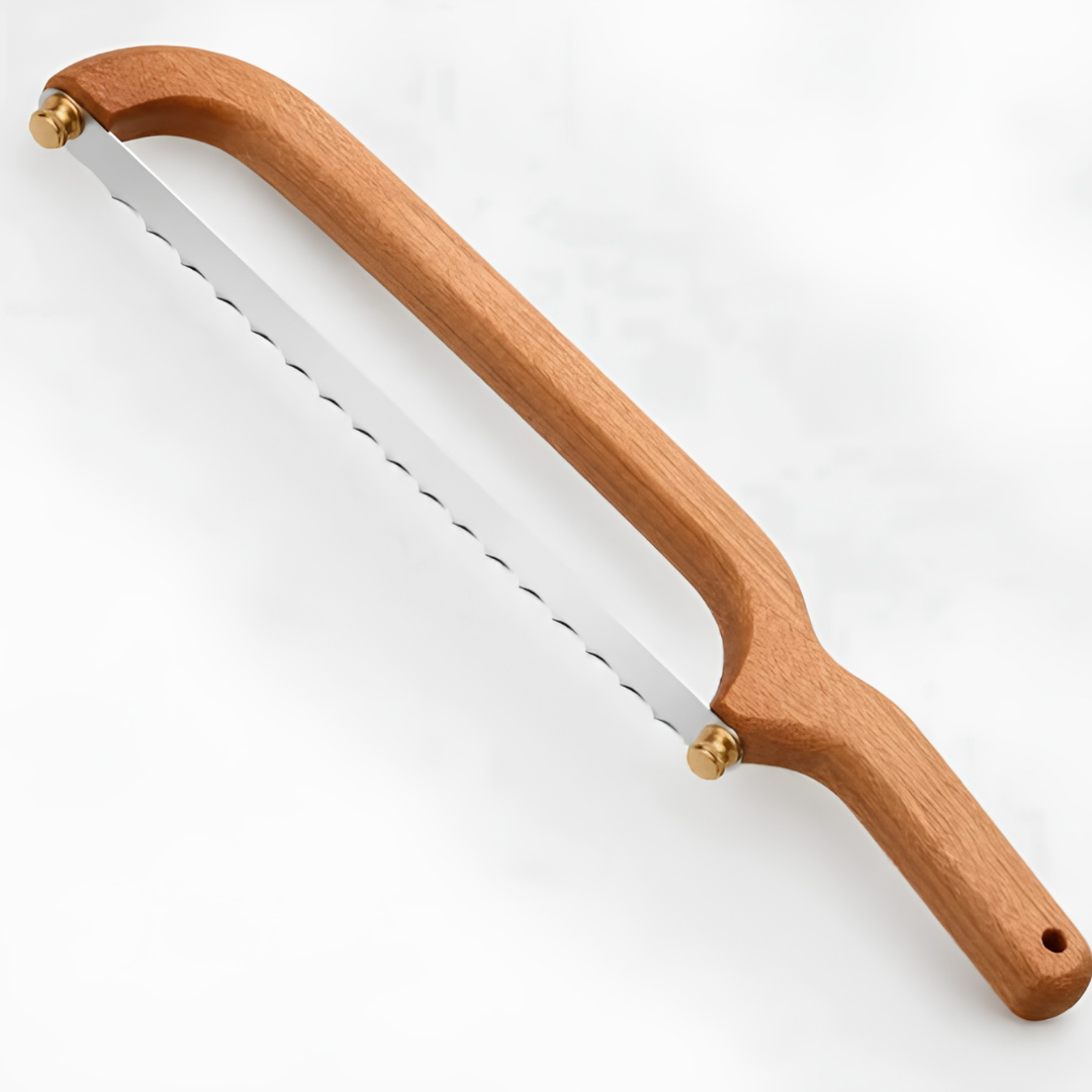 Artisan Bow-Saw Bread Knife with Serrated Blade