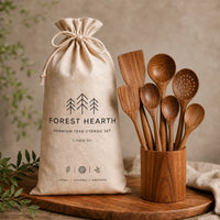 Teak Wooden Utensil Essential Set 7-Piece