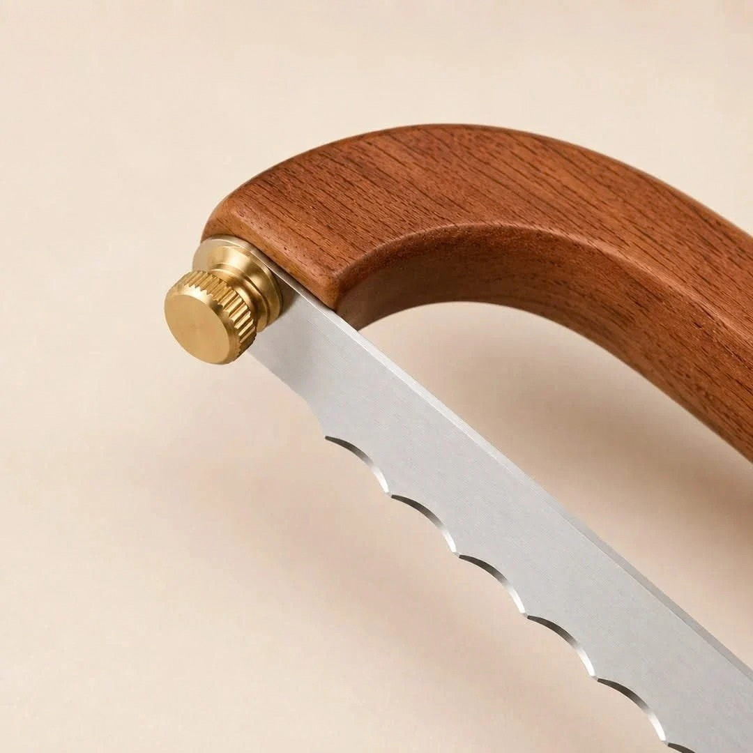 Artisan Bow-Saw Bread Knife with Serrated Blade