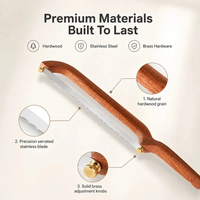 Artisan Bow-Saw Bread Knife with Serrated Blade