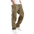 Street-ready utility cargo pants, olive green color view