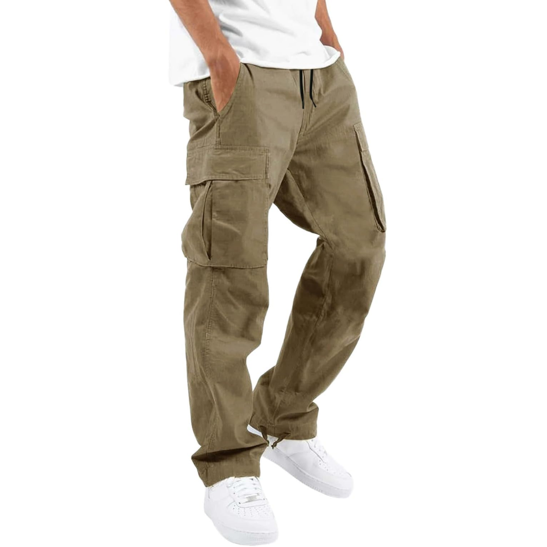Street-ready utility cargo pants, olive green color view