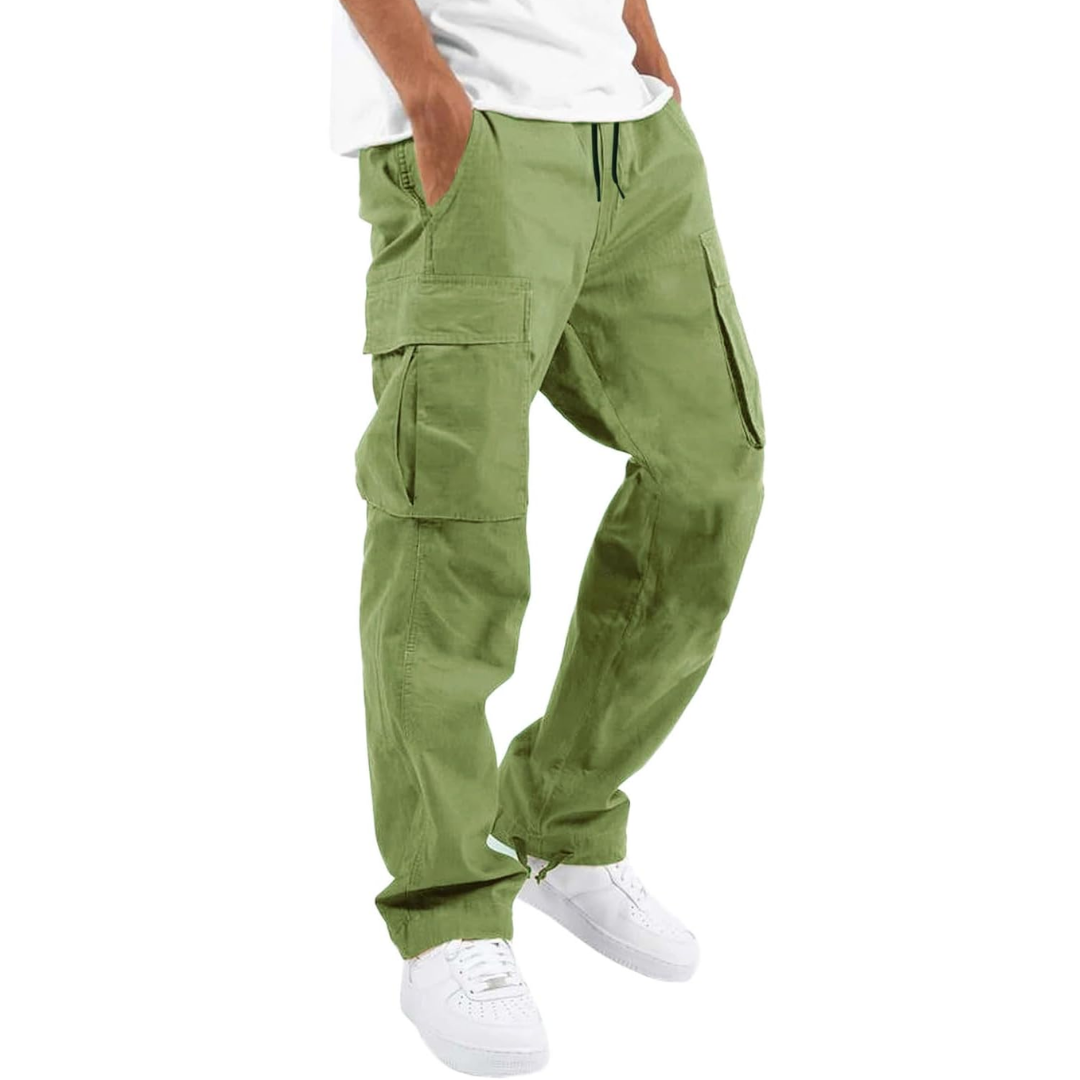Street-ready utility cargo pants, light green color view