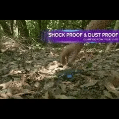 Waterproof solar power bank labeled shock proof and dust proof
