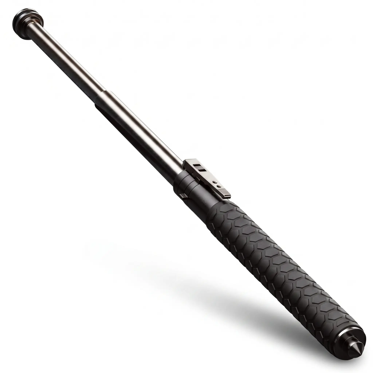 Black Extendable Baton on a white background