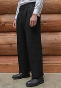 Regular fit straight-leg trousers, black color view