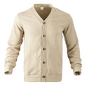 Men's Textured Knit Button Cardigan