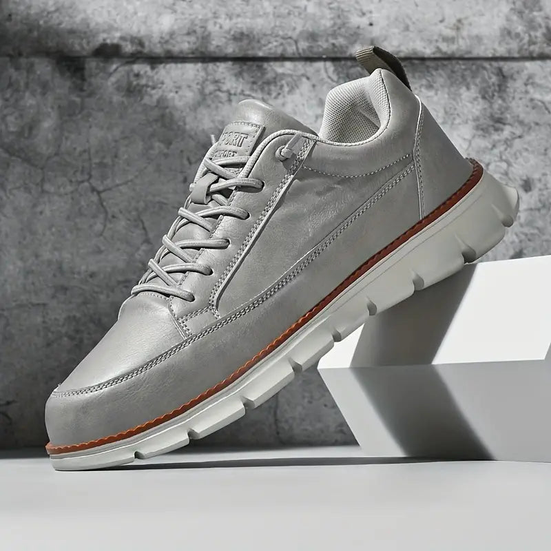 Lightweight versatile casual sneakers, charcoal color view
