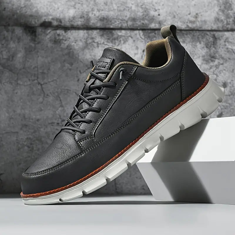 Lightweight versatile casual sneakers, styled front view