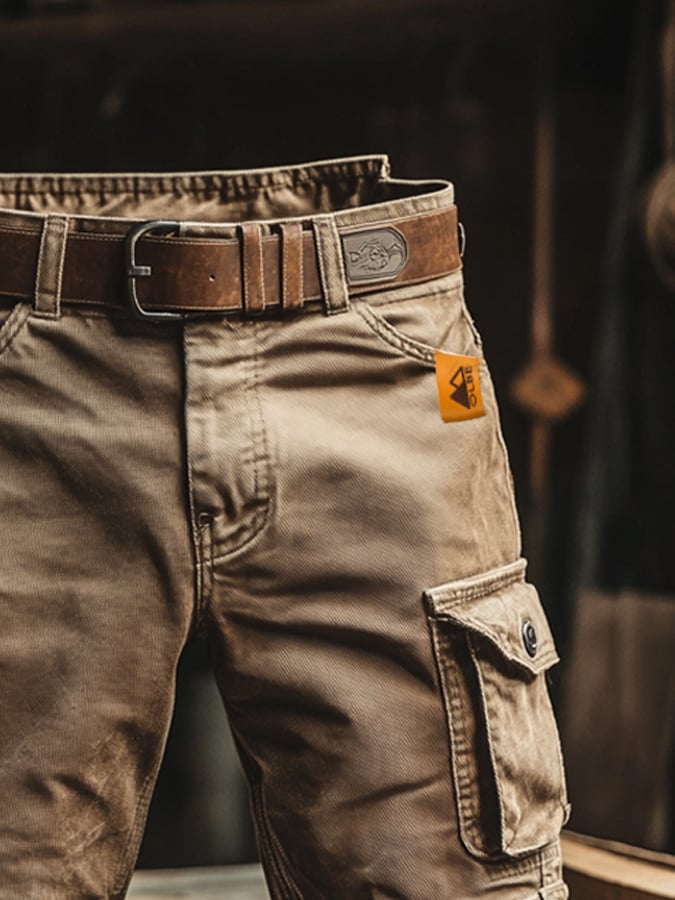 Men's Cargo Shorts with Flap Pockets